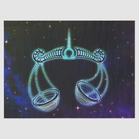 Papier Mousseline libra les écailles papier de tissu zodiaque (Recto)