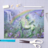 Papier Mousseline licorne et papillons (Artisanat)