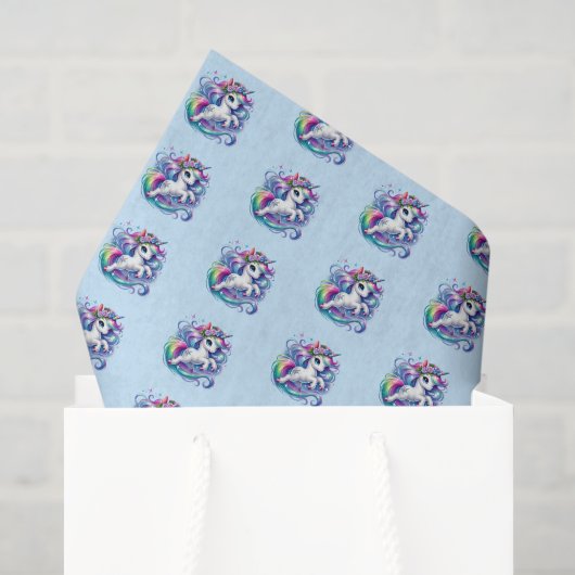 Papier Mousseline Licorne Magique (Sac cadeau)