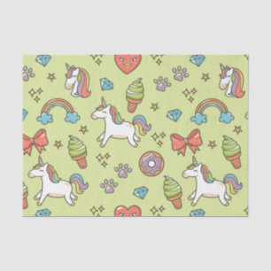 Papier Mousseline Licorne magique mignonne