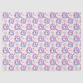 Papier Mousseline Licornes Roses Mignonnes (Recto)