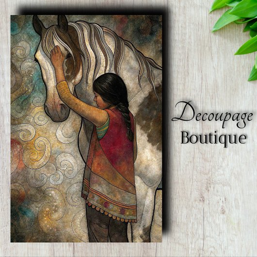 Papier Mousseline Lien Sacré Cheval Découpage