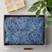 Papier Mousseline Lierre Bleu givré  (Cadeau)