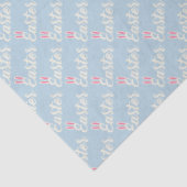Papier Mousseline Light Blue “Easter” Script  (Détail)