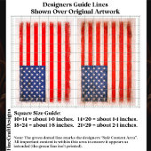 Papier Mousseline Light Distressed American Flag Pair EX1 Decoupage