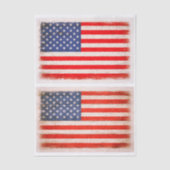 Papier Mousseline Light Distressed American Flag Pair EX1 Decoupage (Recto)