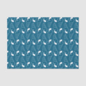 Papier Mousseline Ligne Art Seashell Motif Océan bleu Tissu papier (Recto)