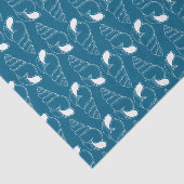 Papier Mousseline Ligne Art Seashell Motif Océan bleu Tissu papier (Détail)