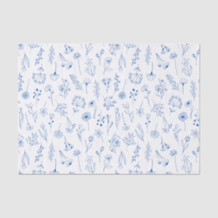 Papier Mousseline Ligne Bleue Art Jardin Mixte Croquis Fleurs
