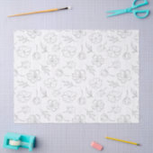 Papier Mousseline Ligne Fleur de Minuit (Artisanat)