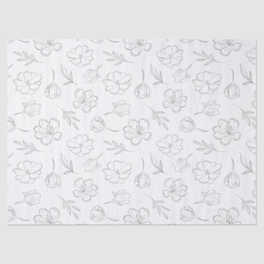 Papier Mousseline Ligne Fleur de Minuit (Recto)