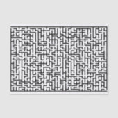 Papier Mousseline Ligne géante noire labyrinthe (Recto)