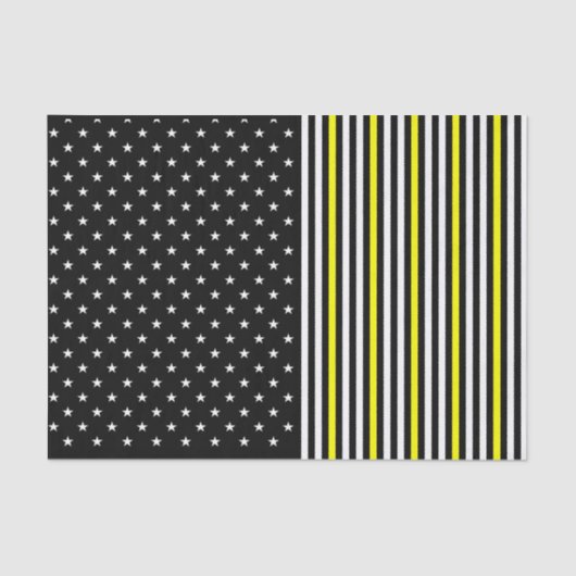 Papier Mousseline Ligne jaune fin et étoiles (Recto)