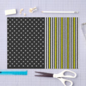 Papier Mousseline Ligne jaune fin et étoiles (Artisanat)