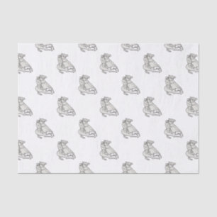 Papier Mousseline Ligne mono de cheval de pur sang d'équitation de