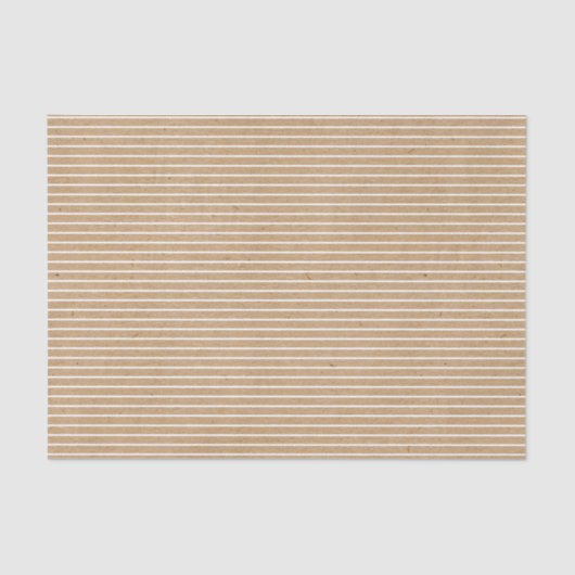 Papier Mousseline Lignes blanches simples sur Faux Rustique Brown Kr (Recto)