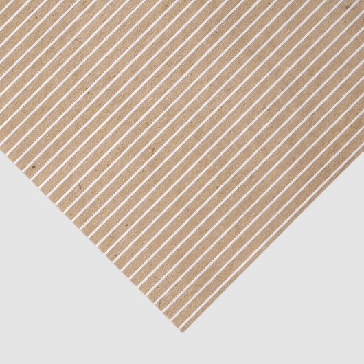 Papier Mousseline Lignes blanches simples sur Faux Rustique Brown Kr (Détail)