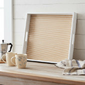 Papier Mousseline Lignes blanches simples sur Faux Rustique Brown Kr