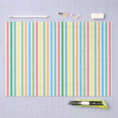 Papier Mousseline Lignes colorées Grandes (Artisanat)