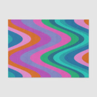 Lignes courbes colorées super Unique Rétro