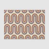 Lignes d'argile rétro Earthy Wavy Brown