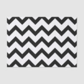 Papier Mousseline Lignes de motif en chevron noir simple rétro (Recto)