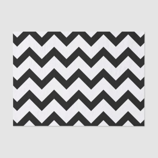 Papier Mousseline Lignes de motif en chevron noir simple rétro (Recto)