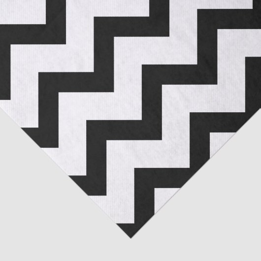Papier Mousseline Lignes de motif en chevron noir simple rétro (Détail)