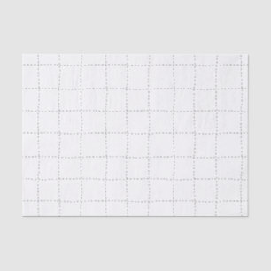 Papier Mousseline Lignes pointillées noires et blanches minimalistes