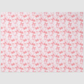 Papier Mousseline Lignes rouges et points roses (Recto)