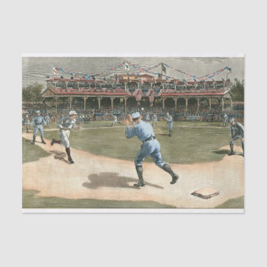 Papier Mousseline Ligue nationale de baseball 1886 (Recto)