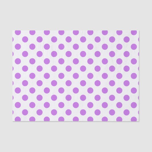 Papier Mousseline Lilac et pois blancs (Recto)