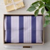 Papier Mousseline Lilac et rayures blanches motif avec bleu marine (Cadeau)