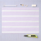 Papier Mousseline Lilac violet et blanc cinq bandes motif (Artisanat)