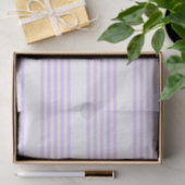 Papier Mousseline Lilac violet et blanc cinq bandes motif (Cadeau)