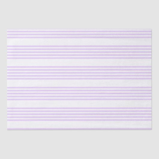 Papier Mousseline Lilac violet et blanc cinq bandes motif (Recto)
