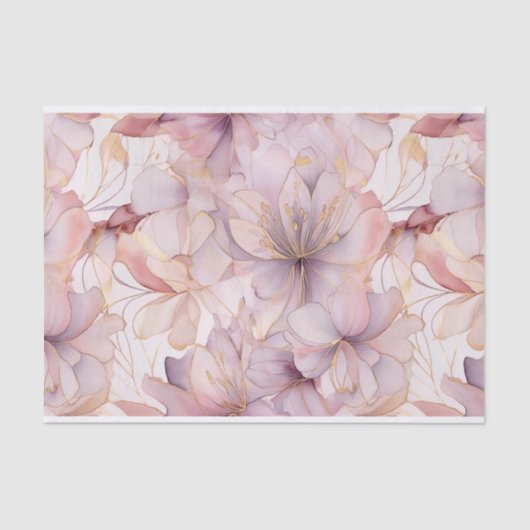 Papier Mousseline Lilacs Abstraits Modernes Violet Clair (Recto)