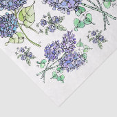 Papier Mousseline Lilacs & Hydrangeas - Papier Tissu Découpage (Détail)