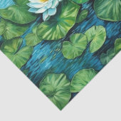 Papier Mousseline Lily Lotus Blanche Pad Floral Decoupage (Détail)