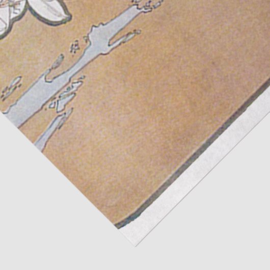 Papier Mousseline Lily (Quatre Fleurs), Alphonse Mucha (Détail)
