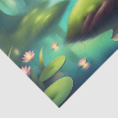 Papier Mousseline Lilypads Lune Fairytale Frog Decoupage (Détail)