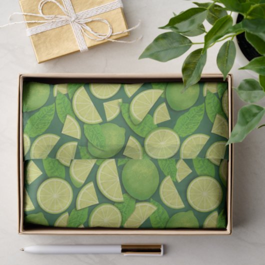 Papier Mousseline Lime (Cadeau)