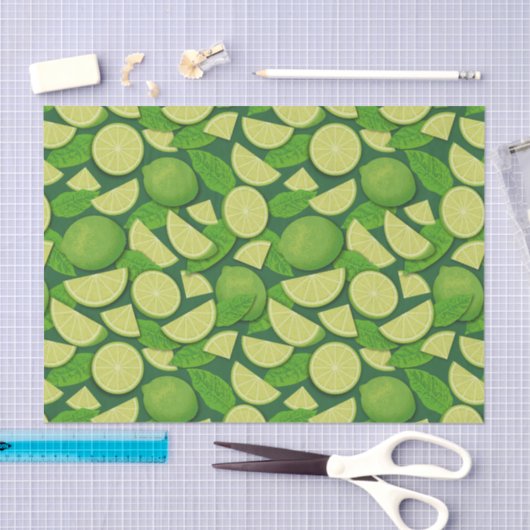 Papier Mousseline Lime (Artisanat)