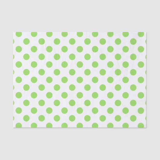 Papier Mousseline Lime et pois blancs (Recto)