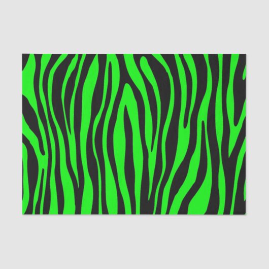 Papier Mousseline Lime Green Zebra (Recto)