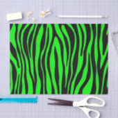 Papier Mousseline Lime Green Zebra (Artisanat)