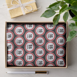Papier Mousseline Limite de vitesse 16e anniversaire