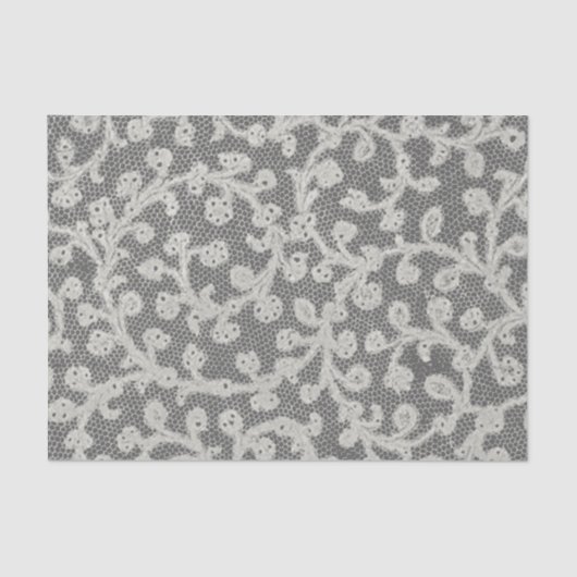 Papier Mousseline Linge de dentelle mariage blanc classique jolie (Recto)