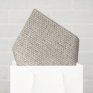 Papier Mousseline Linge naturel Burlap Fabric Motif intemporel chic