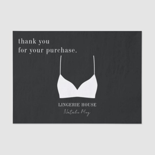 Papier Mousseline Lingerie Boutique merci (Recto)